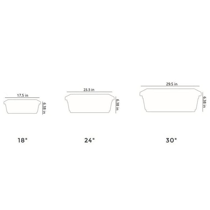 HC Companies 29.5 Inch Fluted Plastic Venetian Flower Box, Chocolate (6 Pack) - VMInnovations