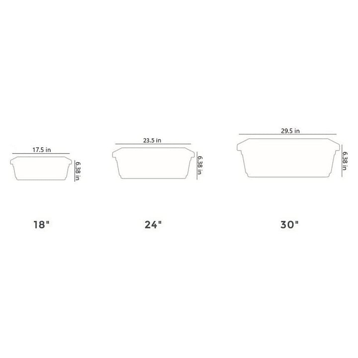 HC Companies 30 Inch Fluted Venetian Garden Flower Window Box, Clay (6 Pack) - VMInnovations