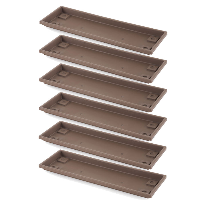 HC Companies Farmhouse Venetian 24 Inch Rectangular Flower Box Saucer (6 Pack) - VMInnovations