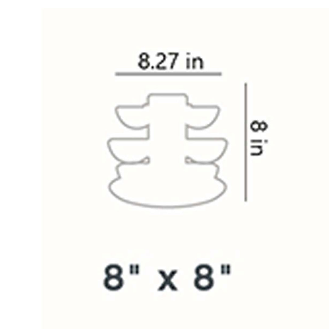 The HC Companies 8 Inch Pixie Indoor Stacking Plant Pot, Vanilla Bisque (2 Pack) - VMInnovations