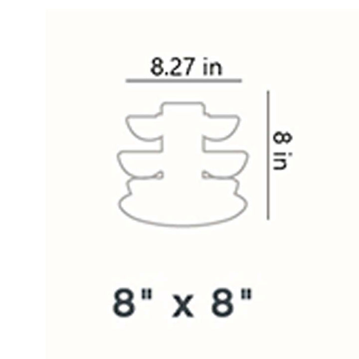 The HC Companies 8 Inch Pixie Indoor Stacking Plant Pot, Vanilla Bisque (2 Pack) - VMInnovations