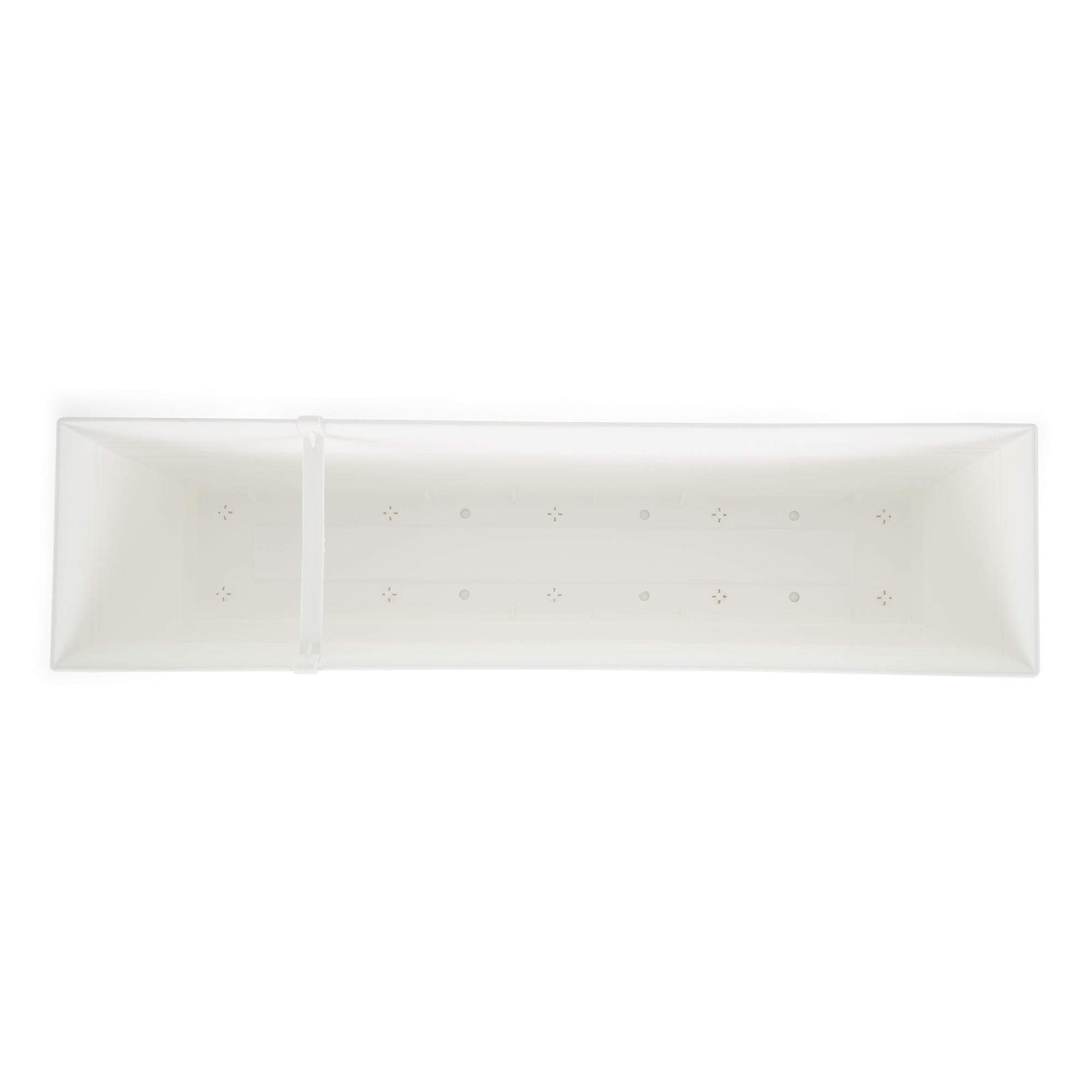 The HC Companies 30 Inch Window Flower Box with Removable Saucer, White (2 Pack) - VMInnovations