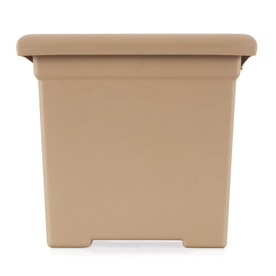 HC Companies 13.25" x 15.5" Outdoor Square Accent Planter, Sandstone (12 Pack)