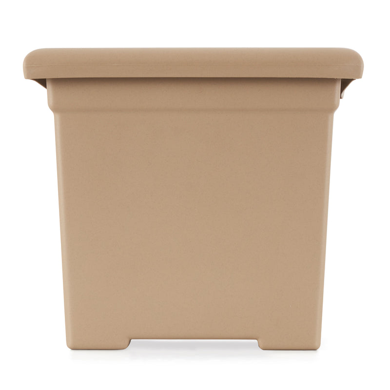HC Companies 13.25" x 15.5" Outdoor Square Accent Planter, Sandstone (12 Pack)