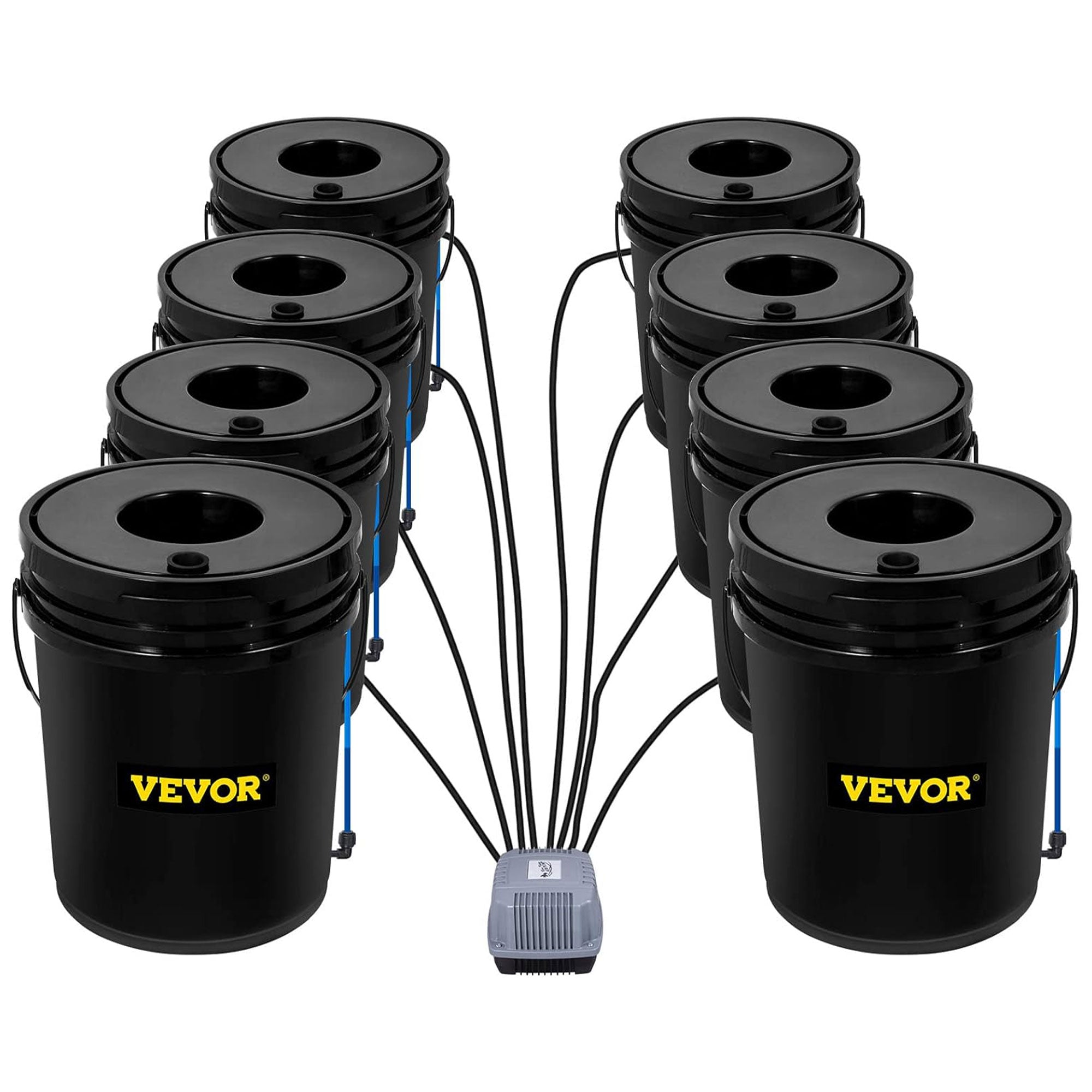 Vevor DWC Hydroponic System Water Growing Buckets w/Pump & Air Stone(Open Box) - VMInnovations