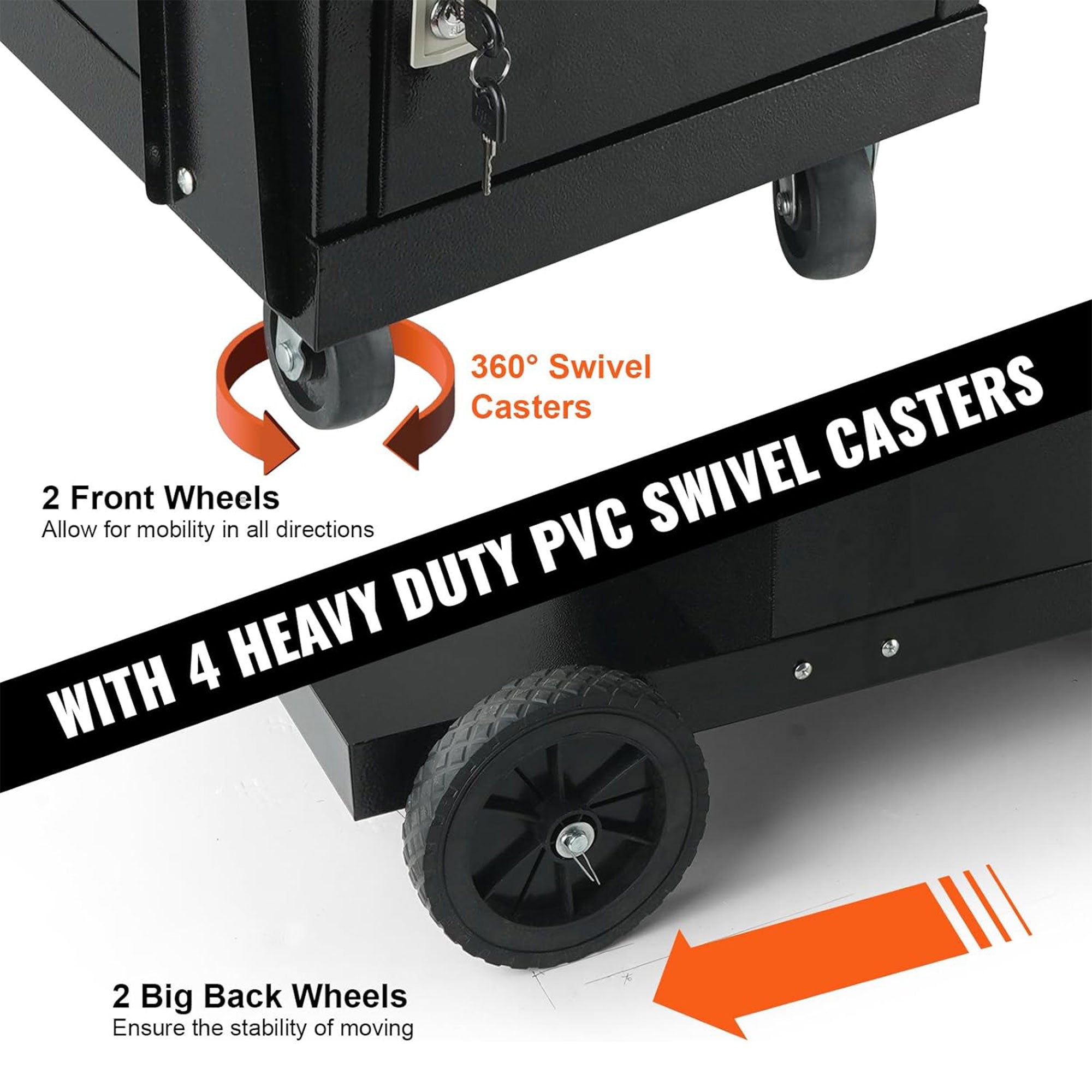 Vevor Welding Cart w/Anti Theft Lockable Cabinet & Swivel Wheels (Open Box) - VMInnovations