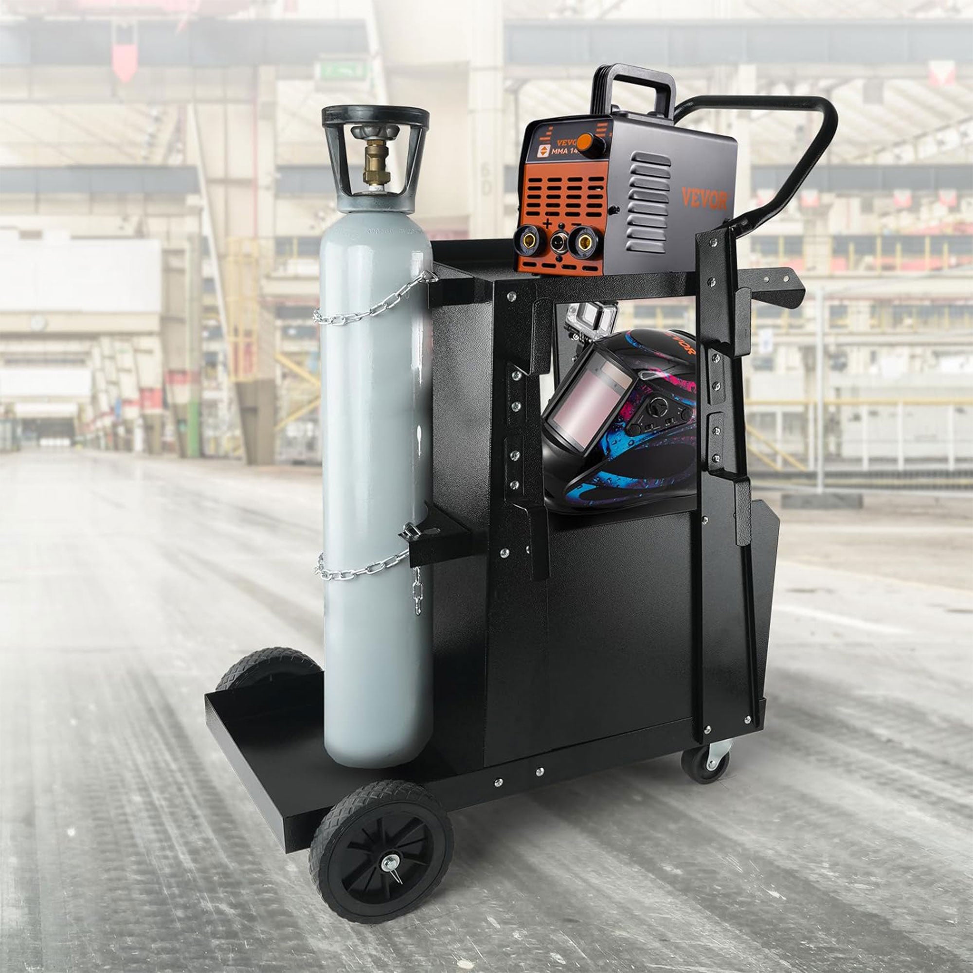 Vevor Welding Cart w/Anti Theft Lockable Cabinet & Swivel Wheels (Open Box) - VMInnovations