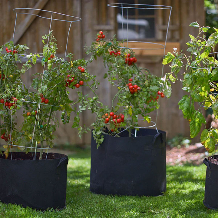 FCMP Outdoor 5 Gallon Modern Non Woven Breathable Grow Bags, Black (5 Pack) - VMInnovations