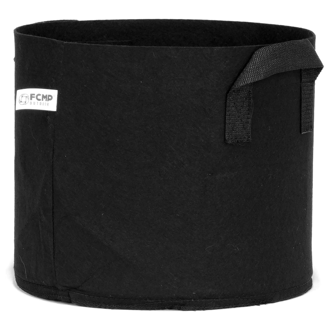 FCMP Outdoor 5 Gallon Modern Non Woven Breathable Grow Bags, Black (5 Pack) - VMInnovations