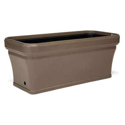 FCMP 32 Inch Outdoor Long and Deep Self Watering Vegetable Planter, Cappuccino