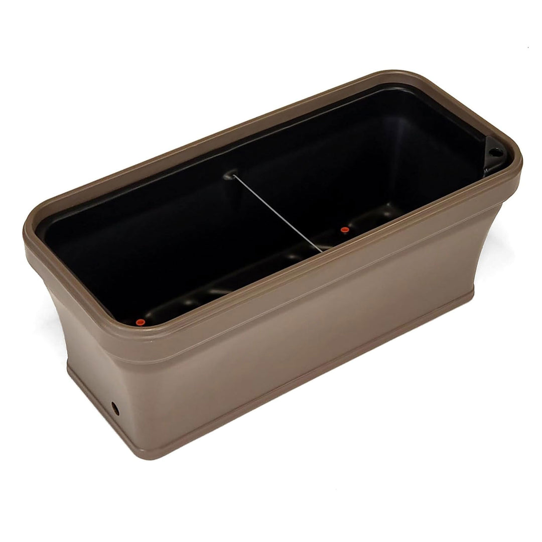 FCMP 32 Inch Outdoor Long and Deep Self Watering Vegetable Planter, Cappuccino - VMInnovations