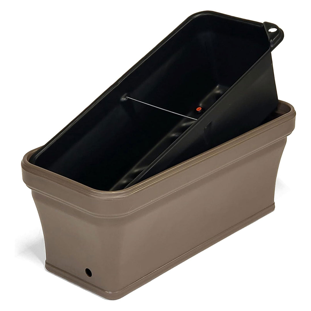 FCMP 32 Inch Outdoor Long and Deep Self Watering Vegetable Planter, Cappuccino - VMInnovations