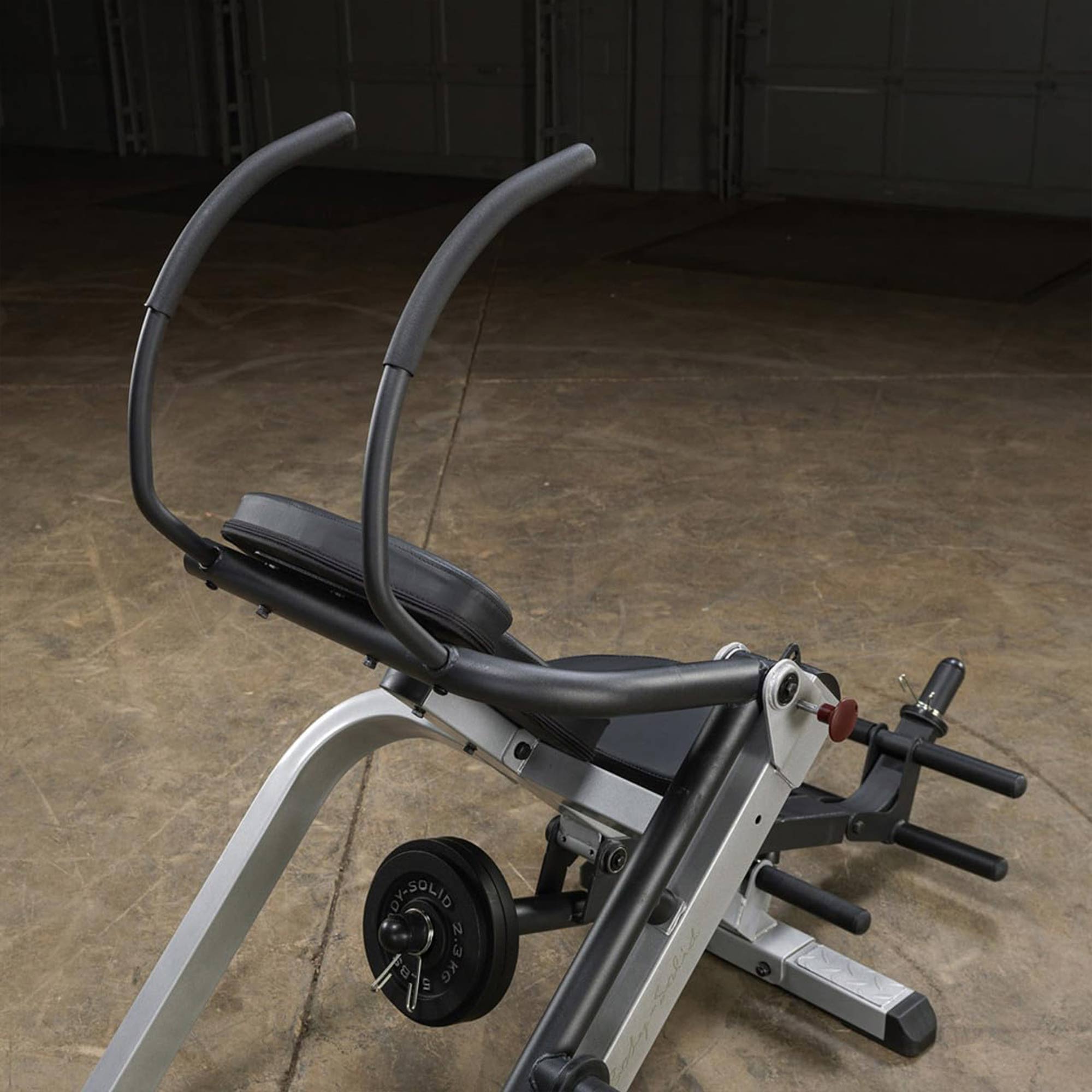 Body Solid Semi Recumbent Ab Bench with Steel Frame for Abs and Obliques, Black - VMInnovations
