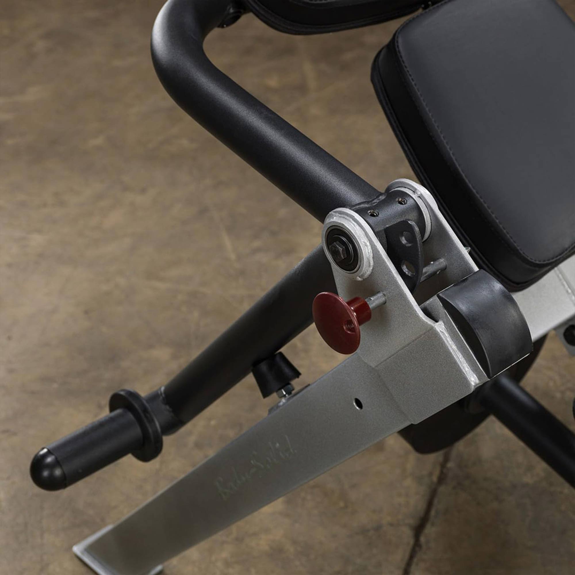 Body Solid Semi Recumbent Ab Bench with Steel Frame for Abs and Obliques, Black - VMInnovations