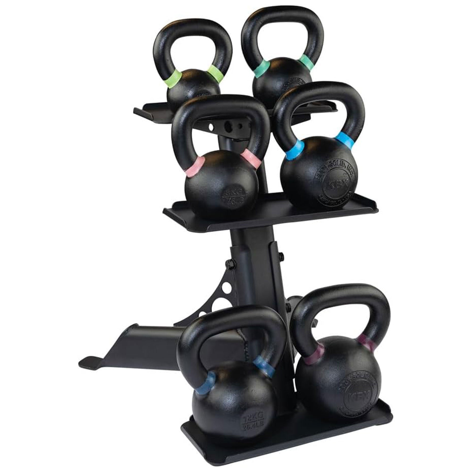 Body Solid Modern Compact Kettlebell Rack with Alloy Steel Frame,Black(Open Box) - VMInnovations