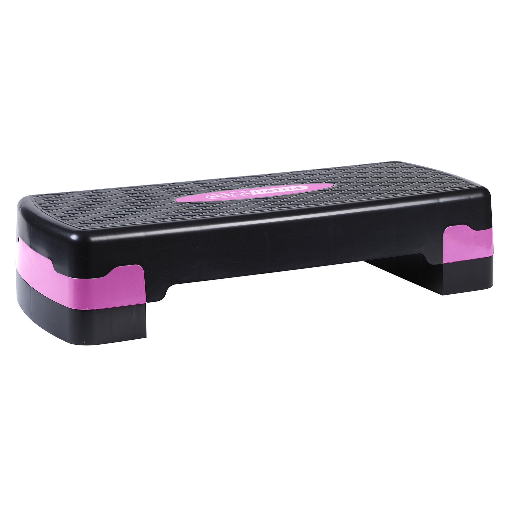 HolaHatha Aerobic Step Exercise Fitness Equipment w/Adjustable Height (Open Box) - VMInnovations