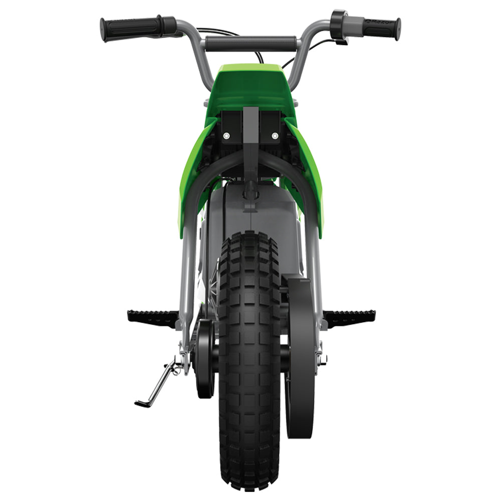 Razor MX350 & MX400 Dirt Rocket Kids Electric Motorcycle Bikes, 1 Green & 1 Blue