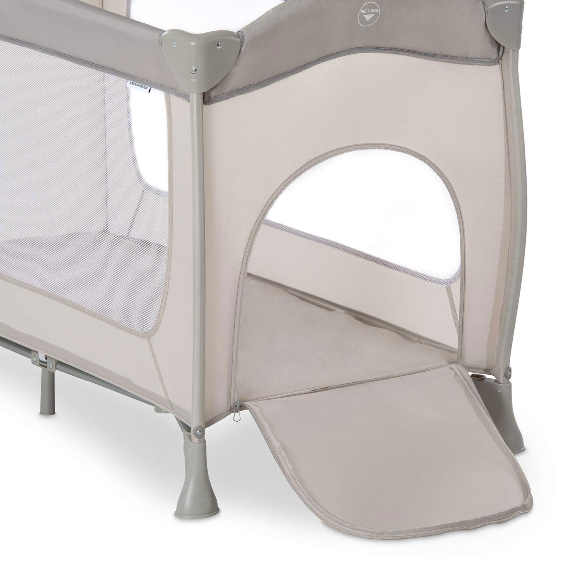 hauck Sleep N Play Go Plus Foldable Travel Bed and Playpen with Mattress, Beige - VMInnovations