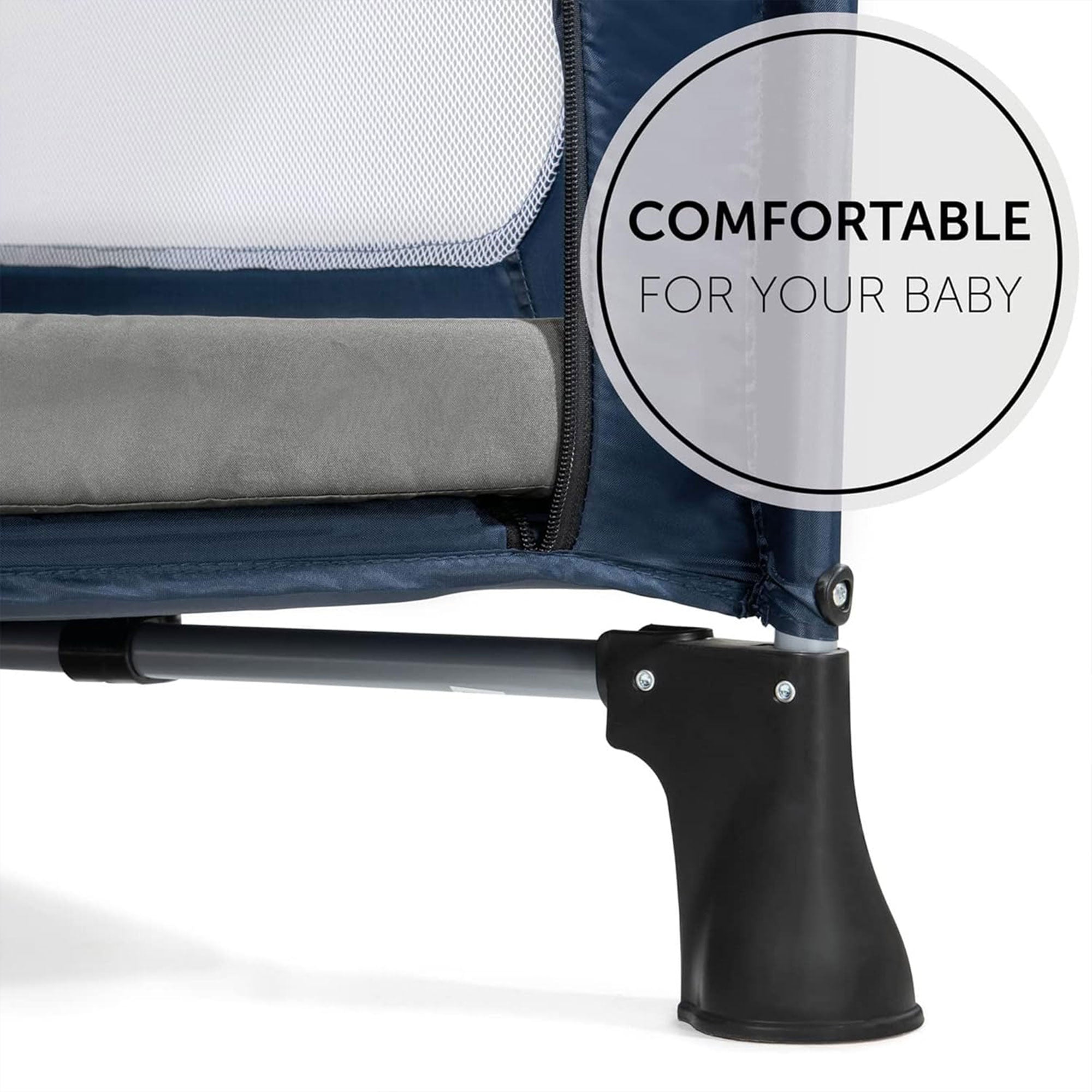 hauck Foldable Portable Foam Toddler Mattress Pad, 24 x 47 Inches,Gray(Open Box) - VMInnovations
