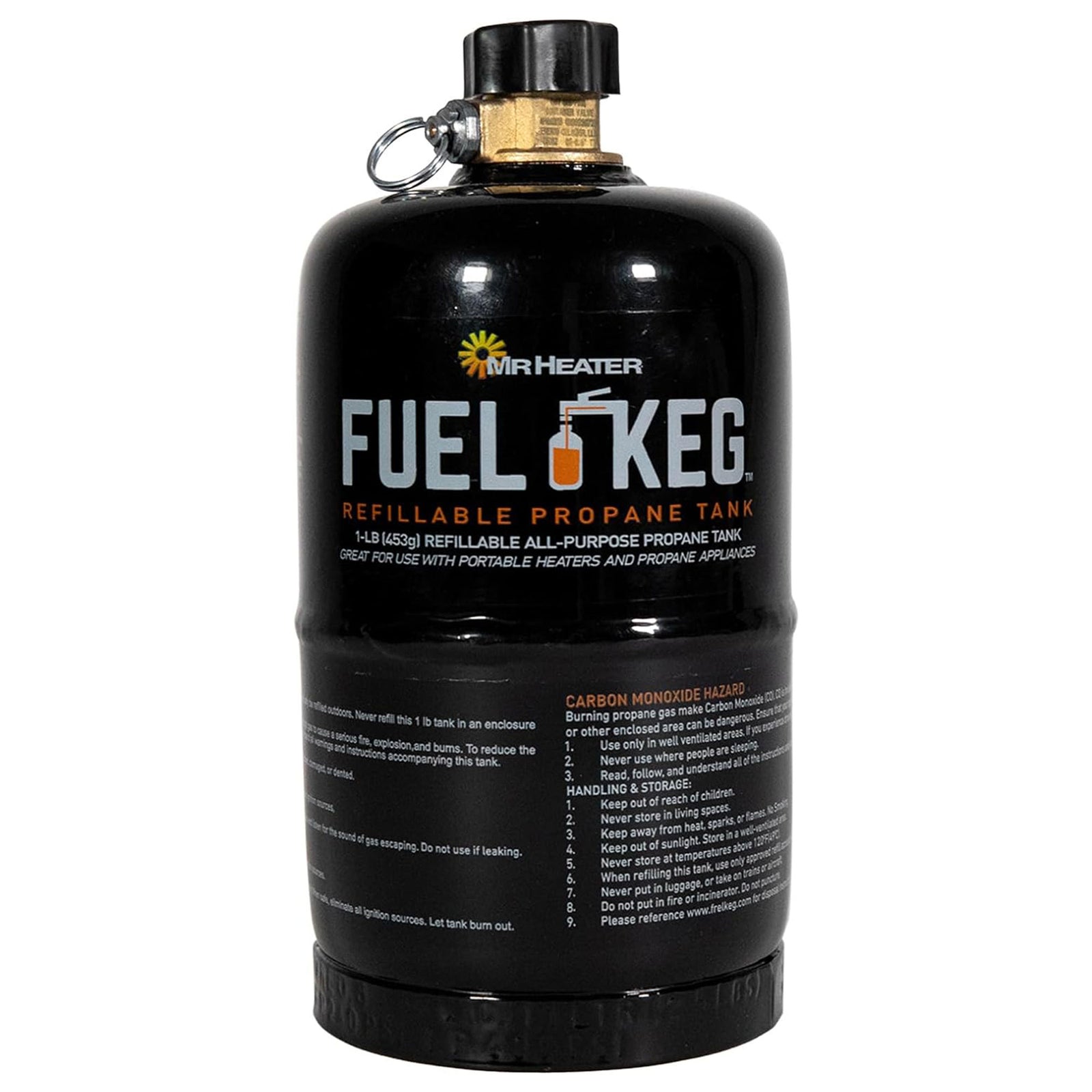 Mr. Heater Fuel Kegs 16 Ounce Refillable All Purpose Propane Cylinder, Black - VMInnovations