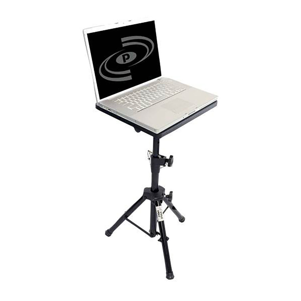 Pyle Pro Adjustable Tripod DJ Laptop Tray Stand for Notebook Computer (Open Box)
