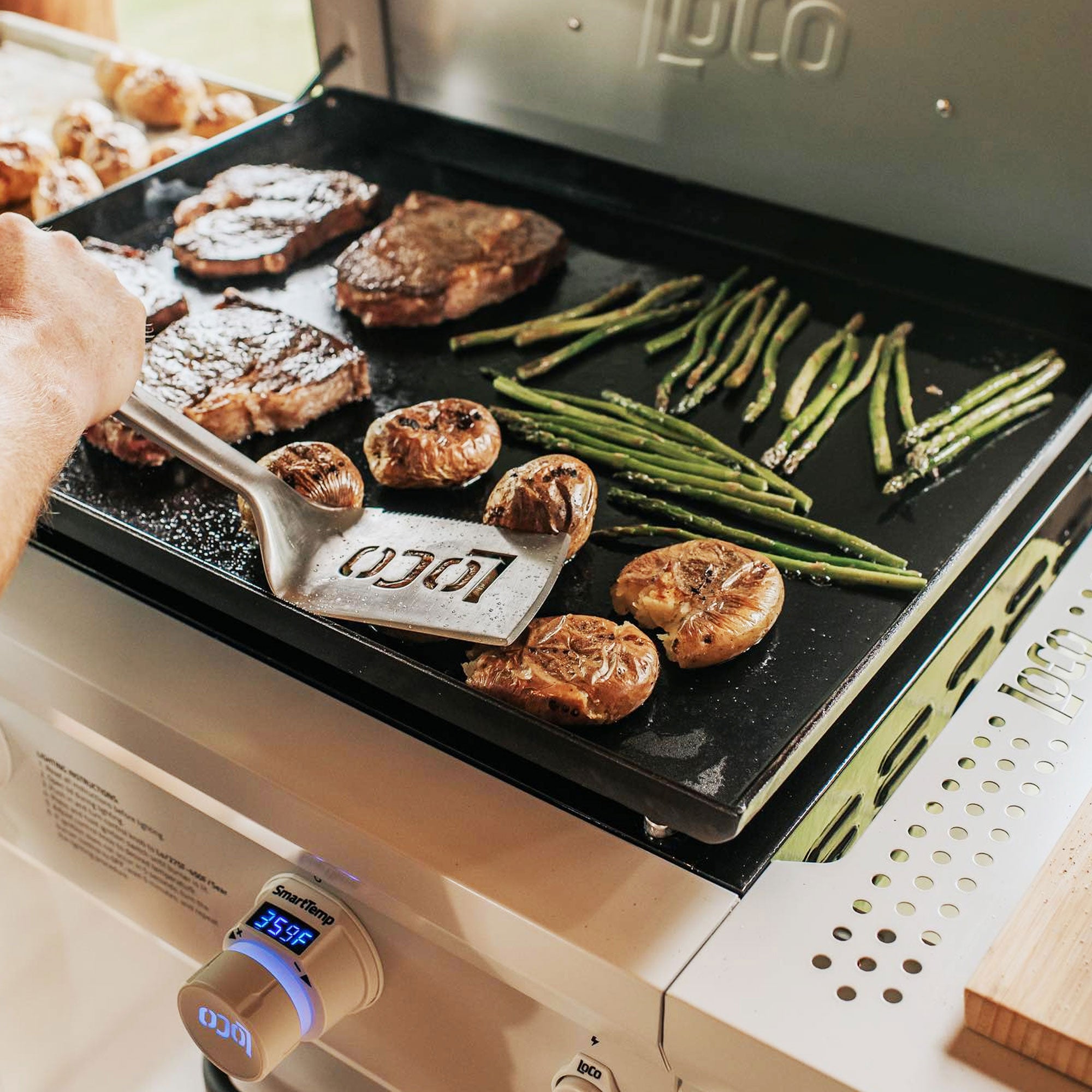 Loco Cookers 2-Burner Digital Series II Propane SmartTemp Flat Top Grill, 26" - VMInnovations