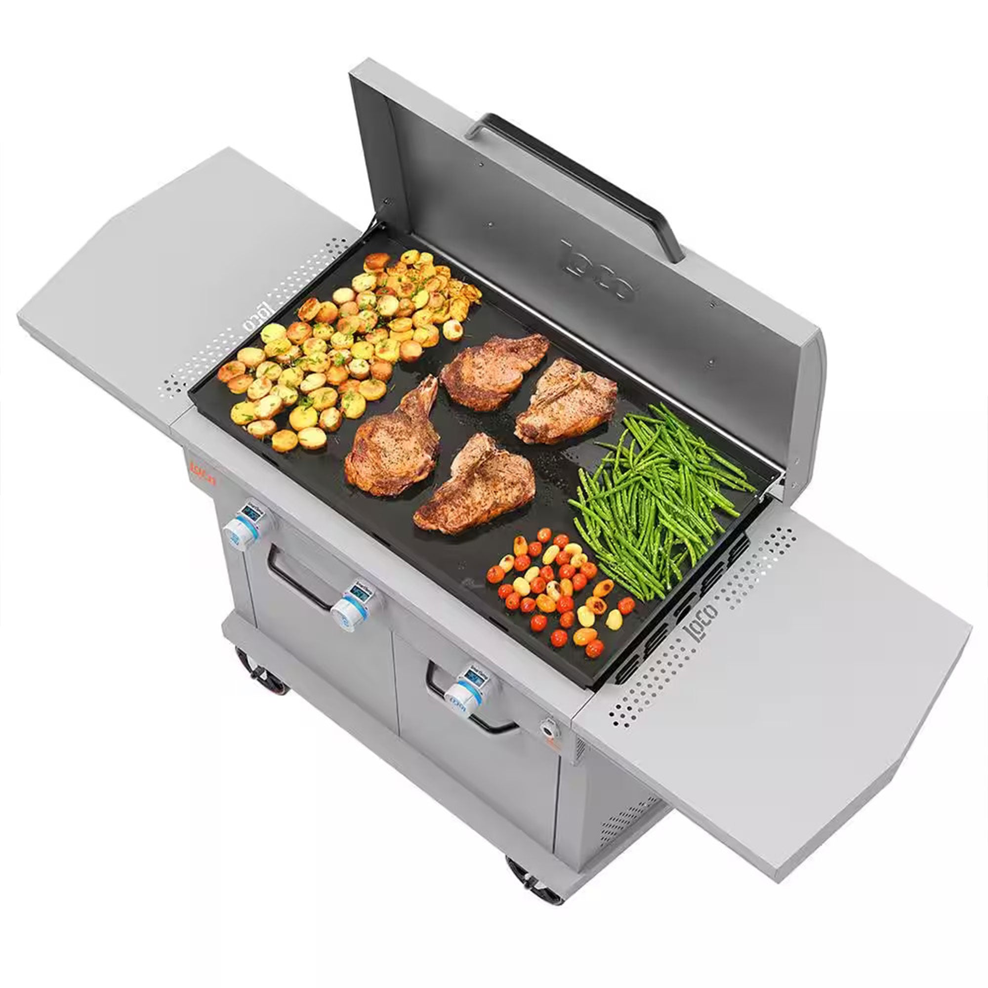LoCo Cookers 3-Burner Digital Series II Propane SmartTemp Flat Top Grill, 36" - VMInnovations