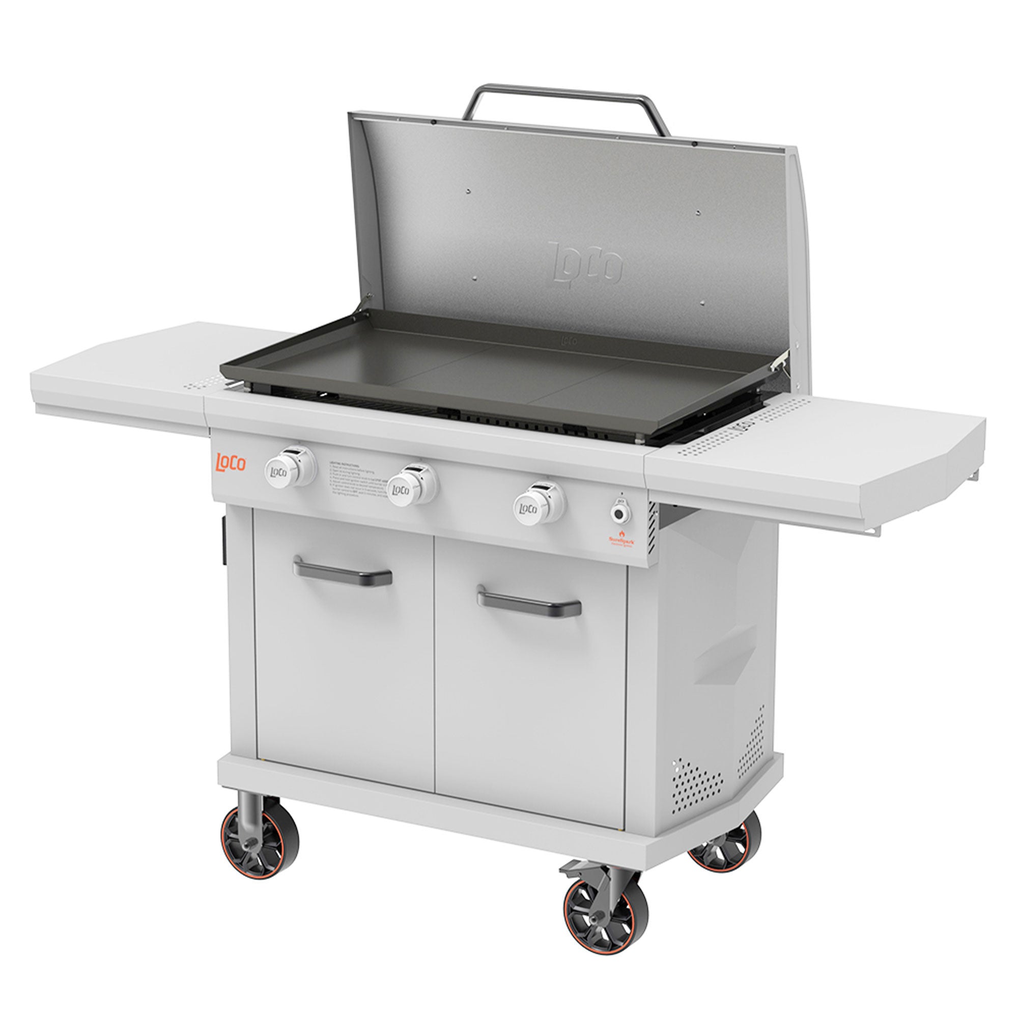 LoCo Cookers 3-Burner Digital Series II Propane SmartTemp Flat Top Grill, 36" - VMInnovations