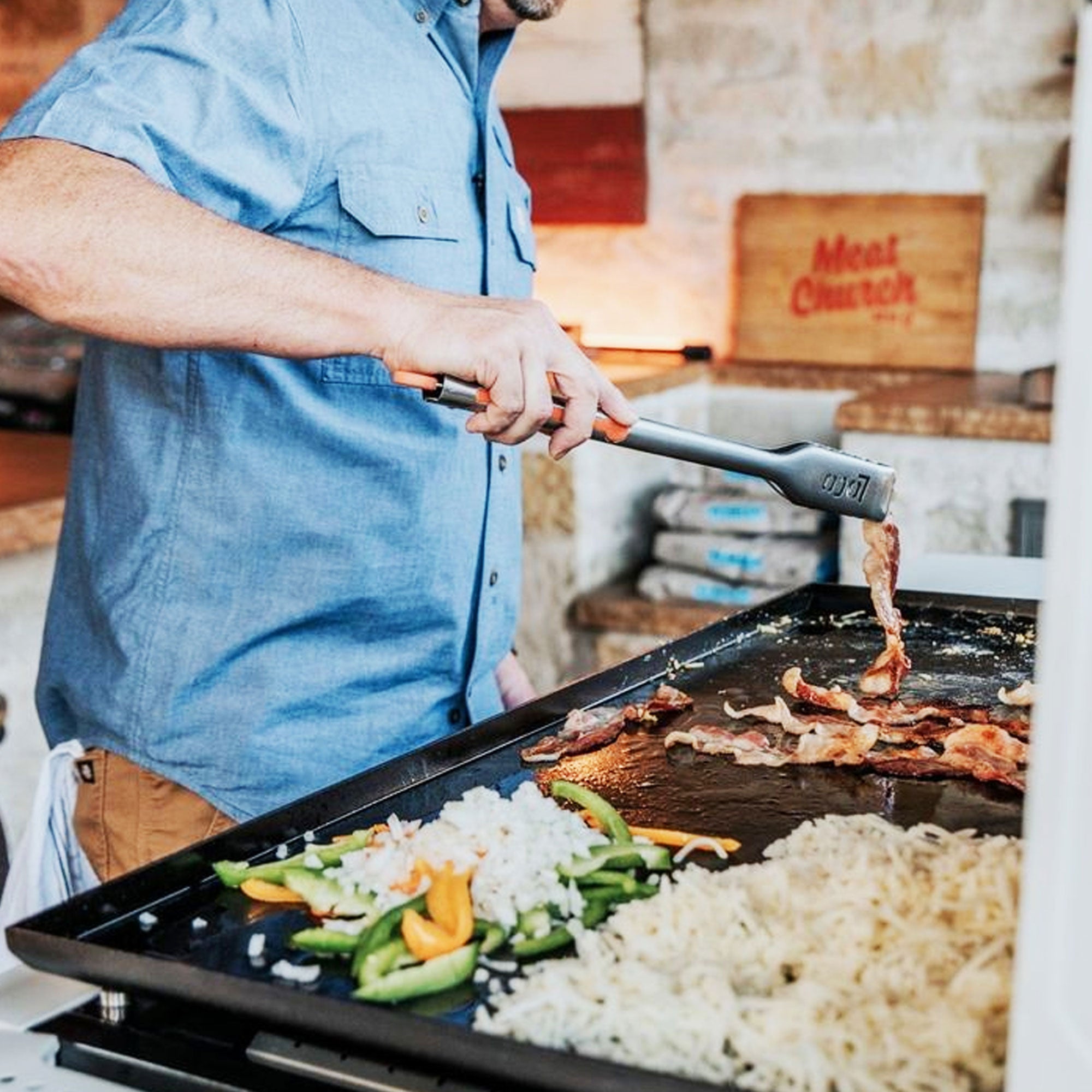 Loco Cookers 3-Burner Classic SmartTemp Outdoor Flat Top Propane Gas Grill, 36" - VMInnovations