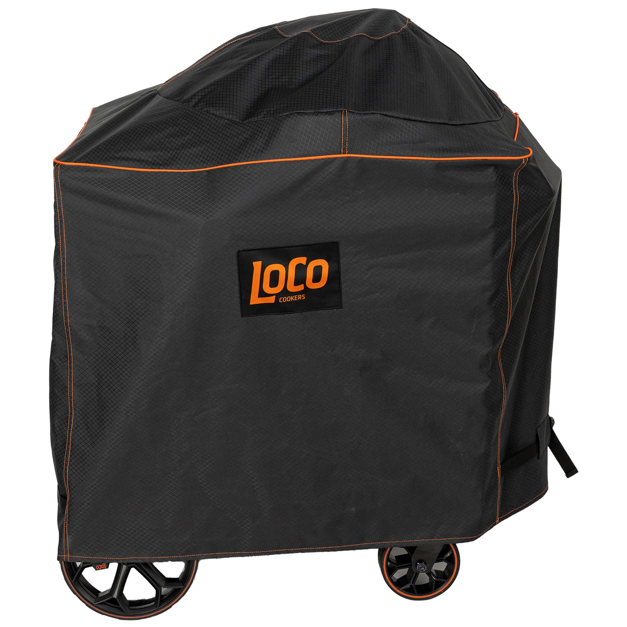 Loco Cookers 22.5 In Kettle Grill Cover with SmartTemp, Zipper, and Cart, Black - VMInnovations