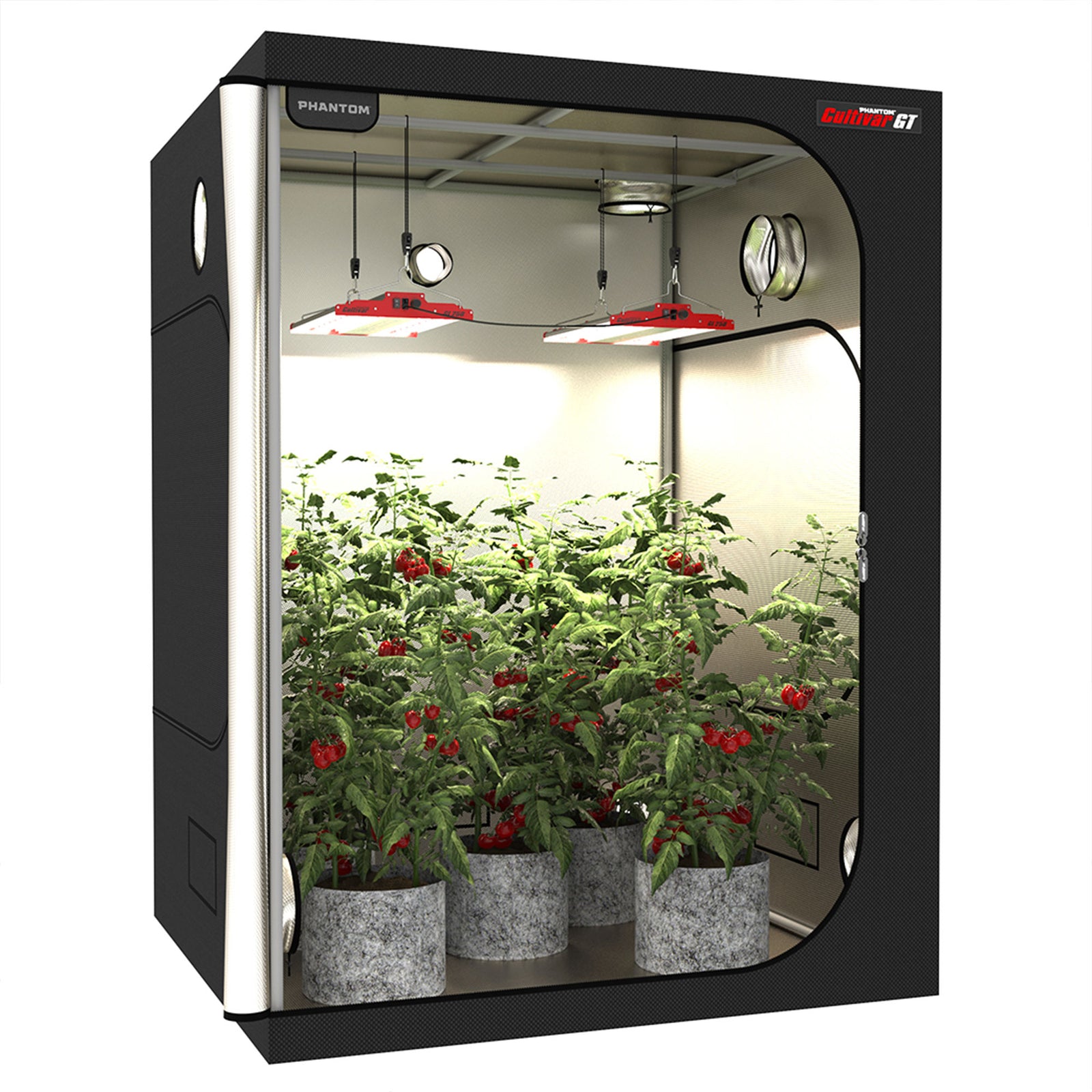 PHANTOM Cultivar GT55 5 x 5β All Steel Design Grow Tent with 200 Pound Capacity - VMInnovations