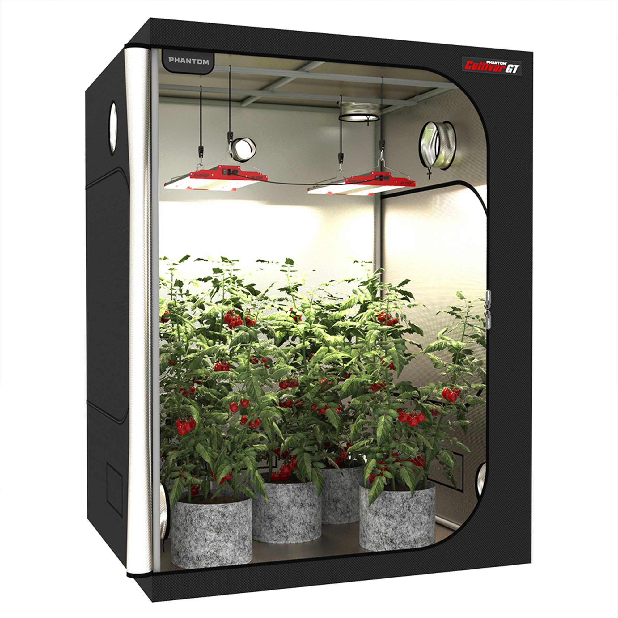 PHANTOM Cultivar GT55 5 x 5’ All Steel Design Grow Tent with 200 Pound Capacity - VMInnovations