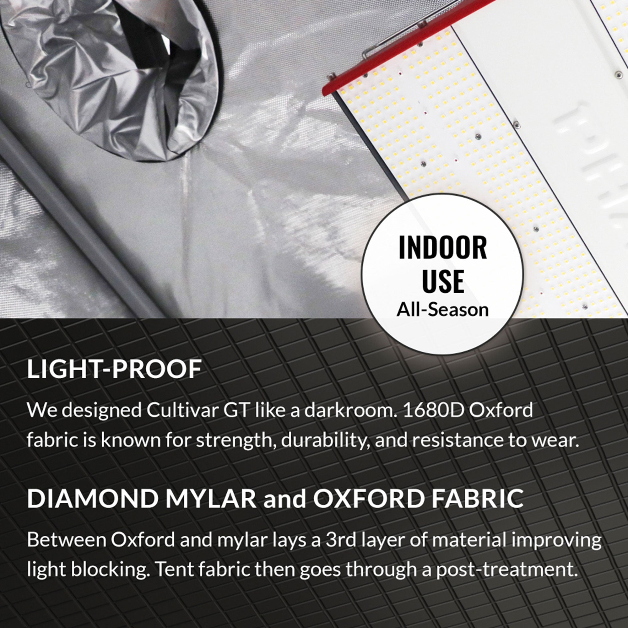 PHANTOM Cultivar GT84 8 x 4’ All Steel Design Grow Tent with 200 Pound Capacity - VMInnovations