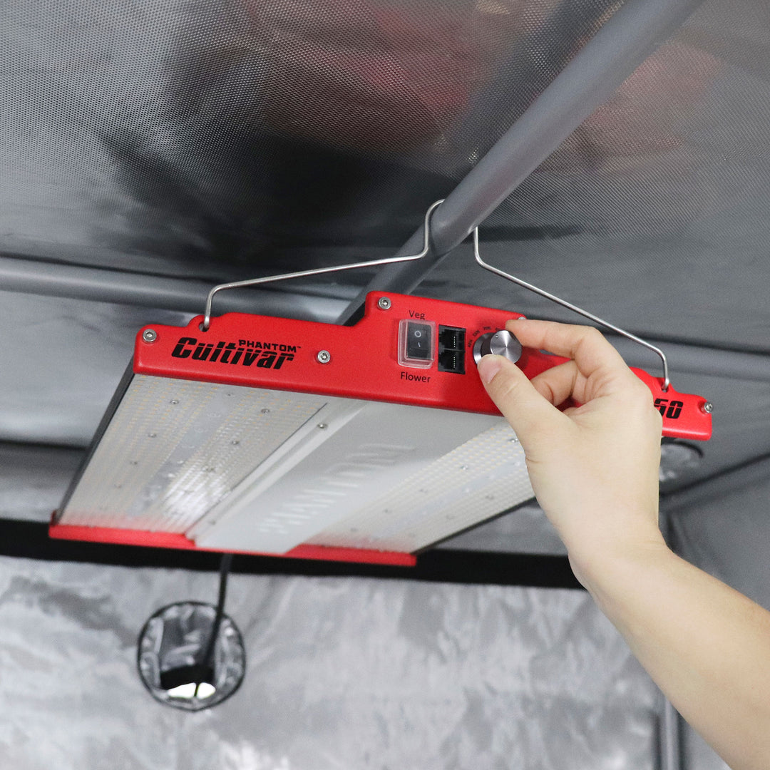 PHANTOM Cultivar GL250 250 Watt 120 Volt LED Aluminum Grow Tent Plant Light, Red - VMInnovations