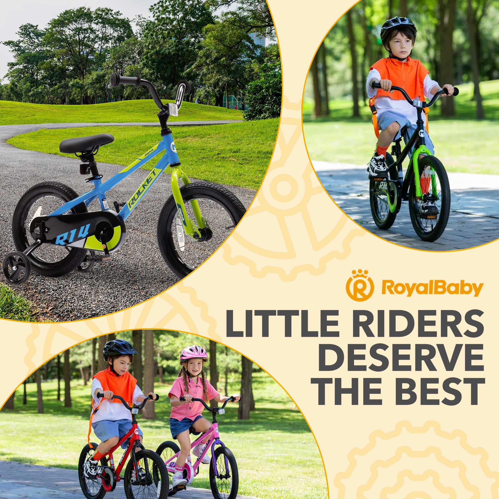 RoyalBaby Rocket Outdoor Children's Bike, 14 In, Blue (Open Box) - VMInnovations