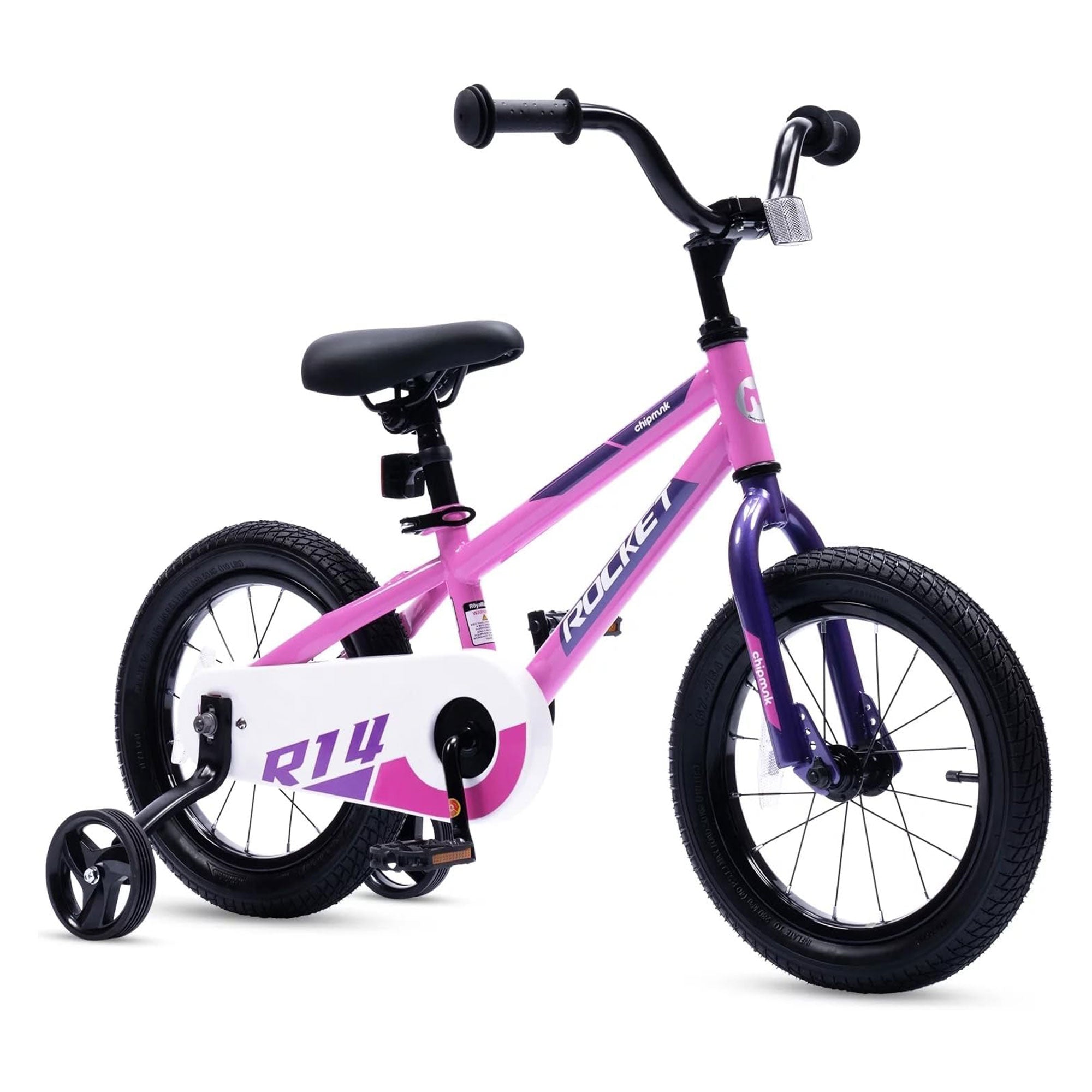 RoyalBaby Rocket Outdoor Children's Bike with Training Wheels, 14 In (Open Box)
