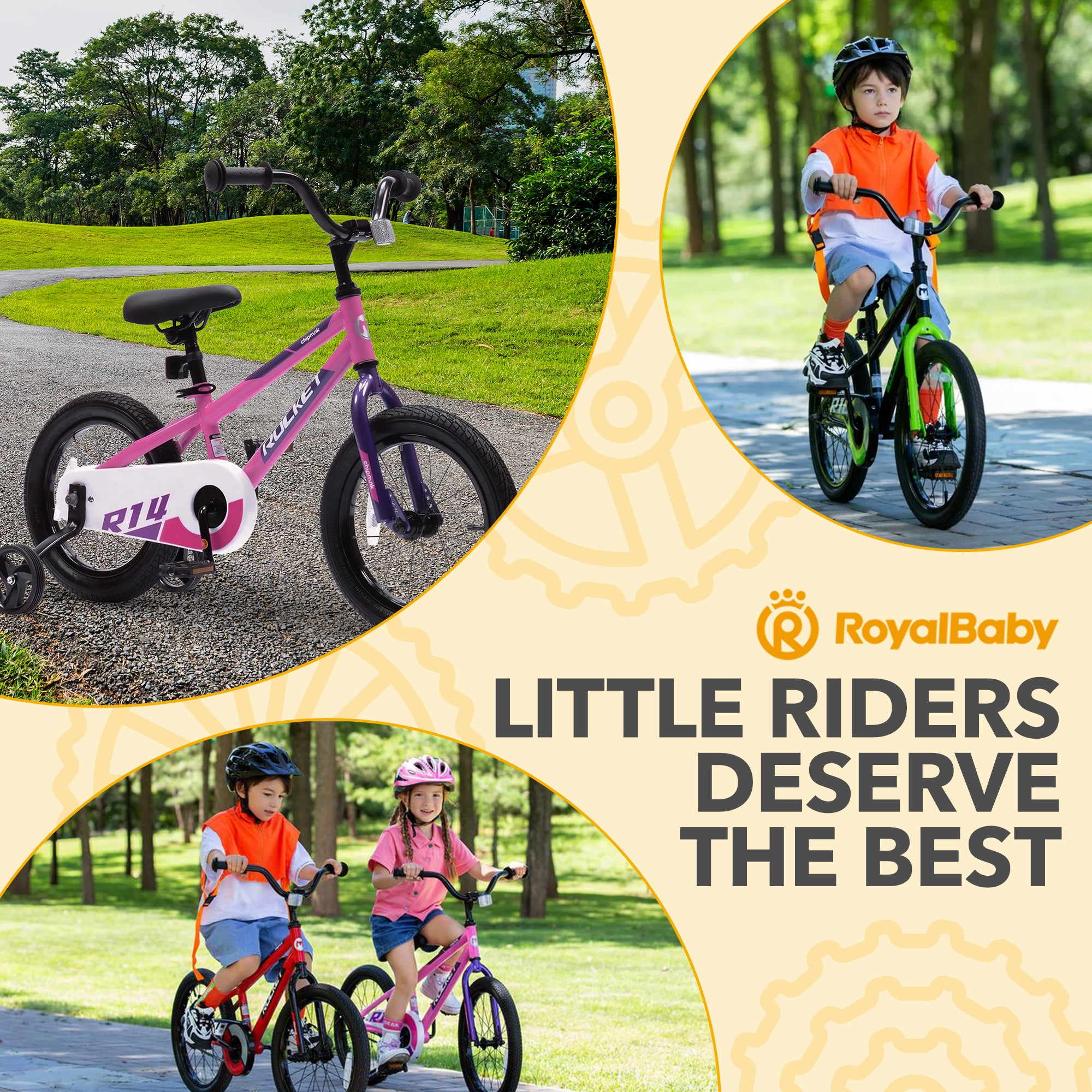 RoyalBaby Rocket Children's Bike with Training Wheels, 16 Inch, Pink (Used) - VMInnovations
