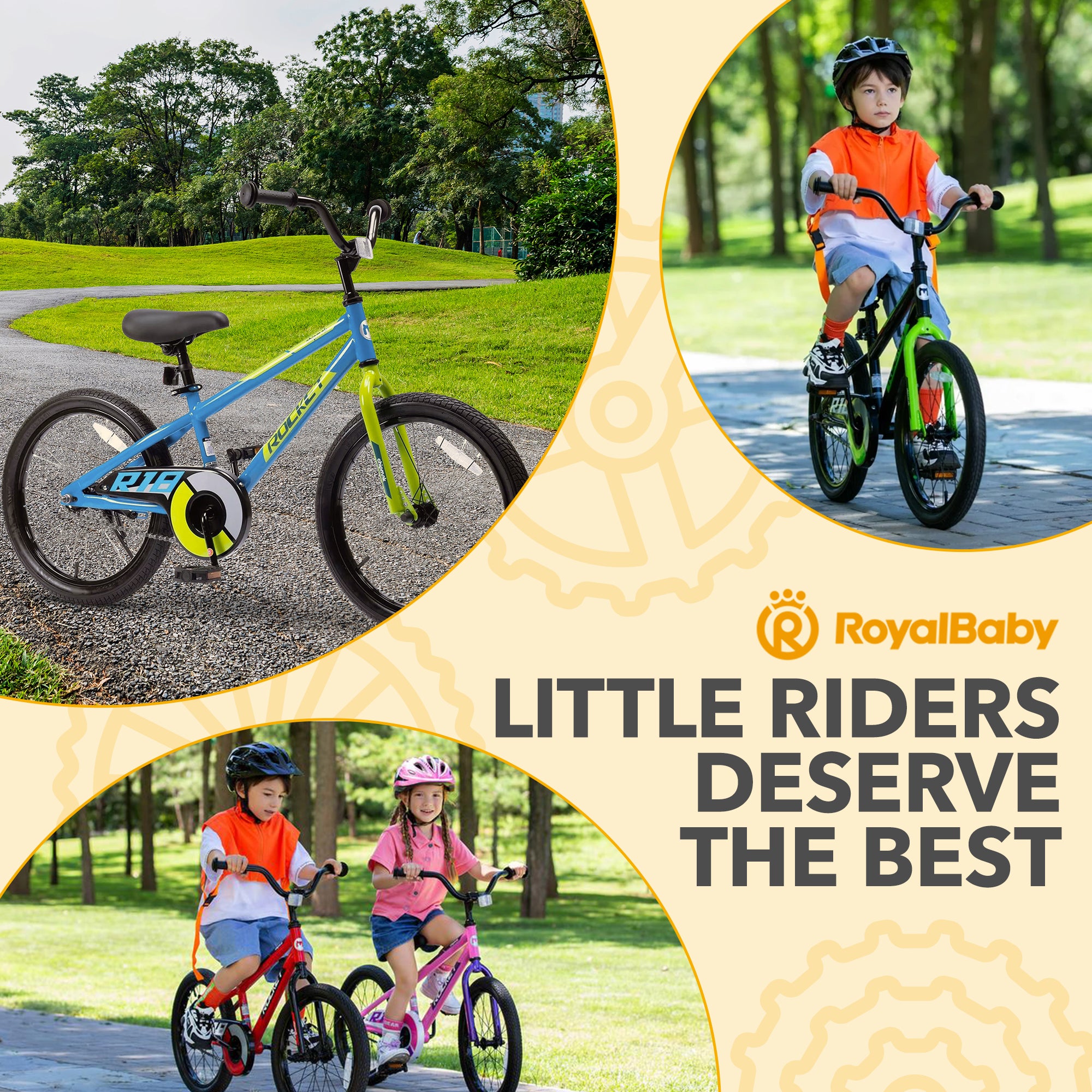 RoyalBaby Rocket Outdoor Children's Sport Bike w/Kickstand, 18", Blue (Open Box) - VMInnovations