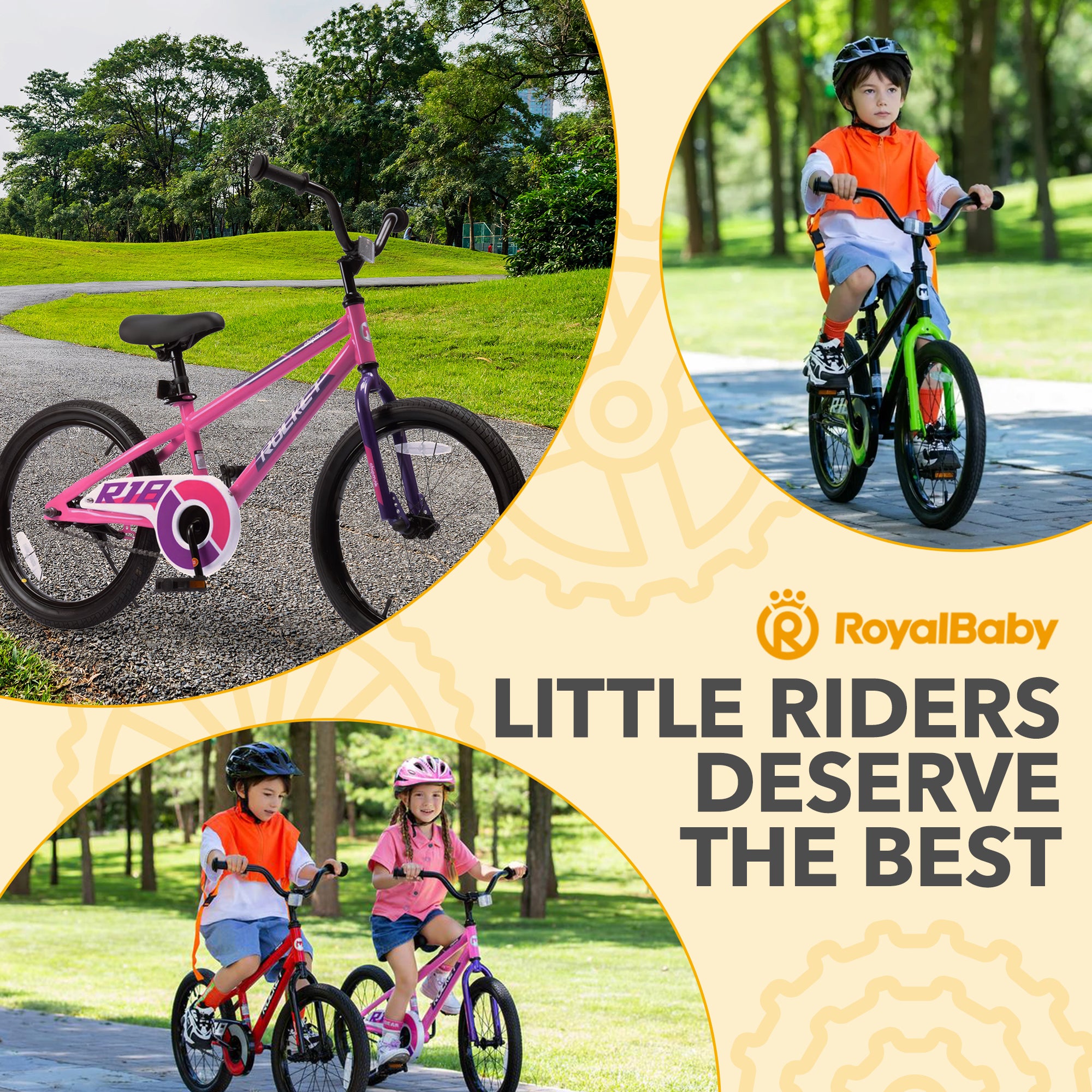 RoyalBaby Rocket Outdoor Children's Sport Bike with Kickstand, 18 Inch, Pink - VMInnovations
