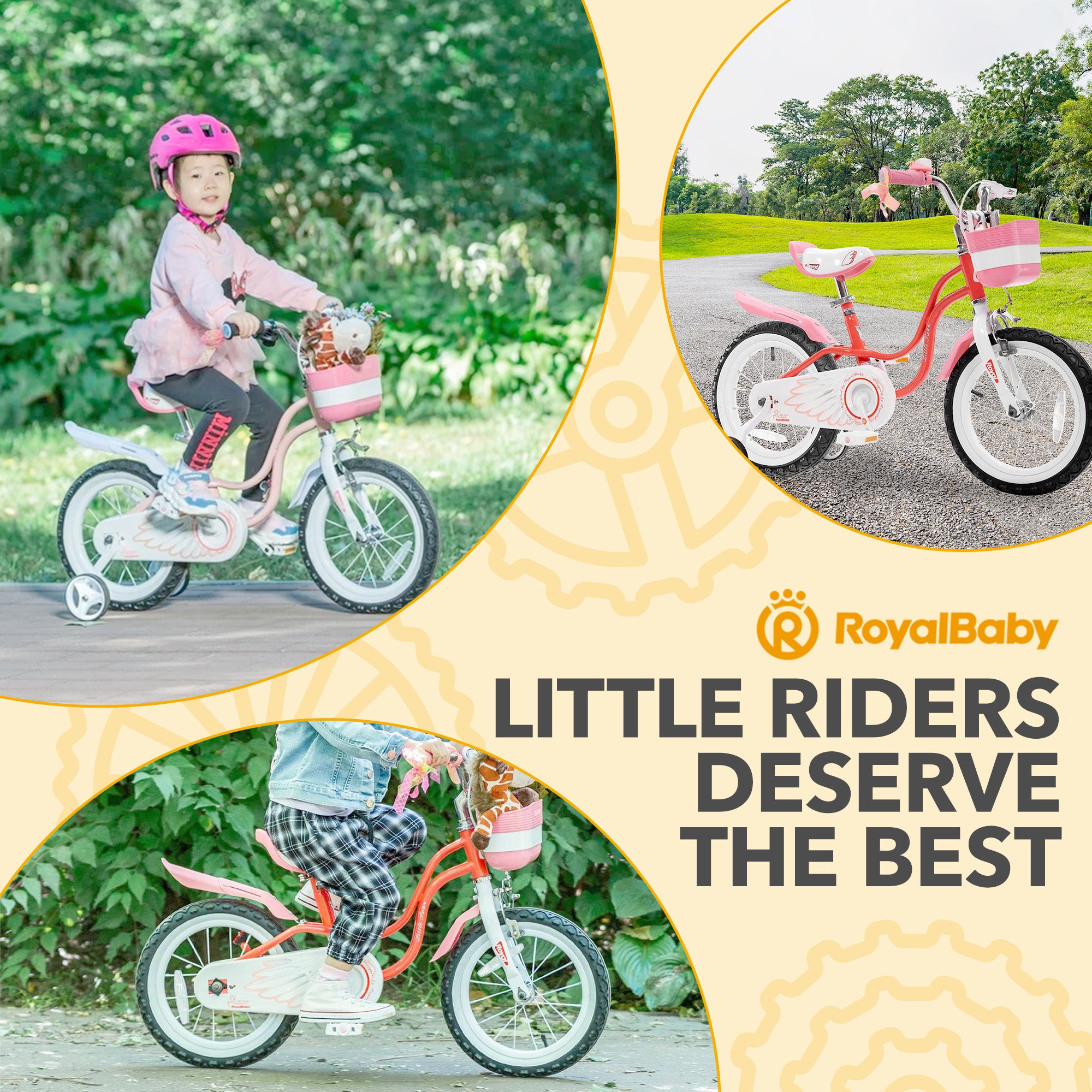 RoyalBaby Princess Girl Kids Outdoor Bicycle 18 Inch with Kickstand (Open Box) - VMInnovations