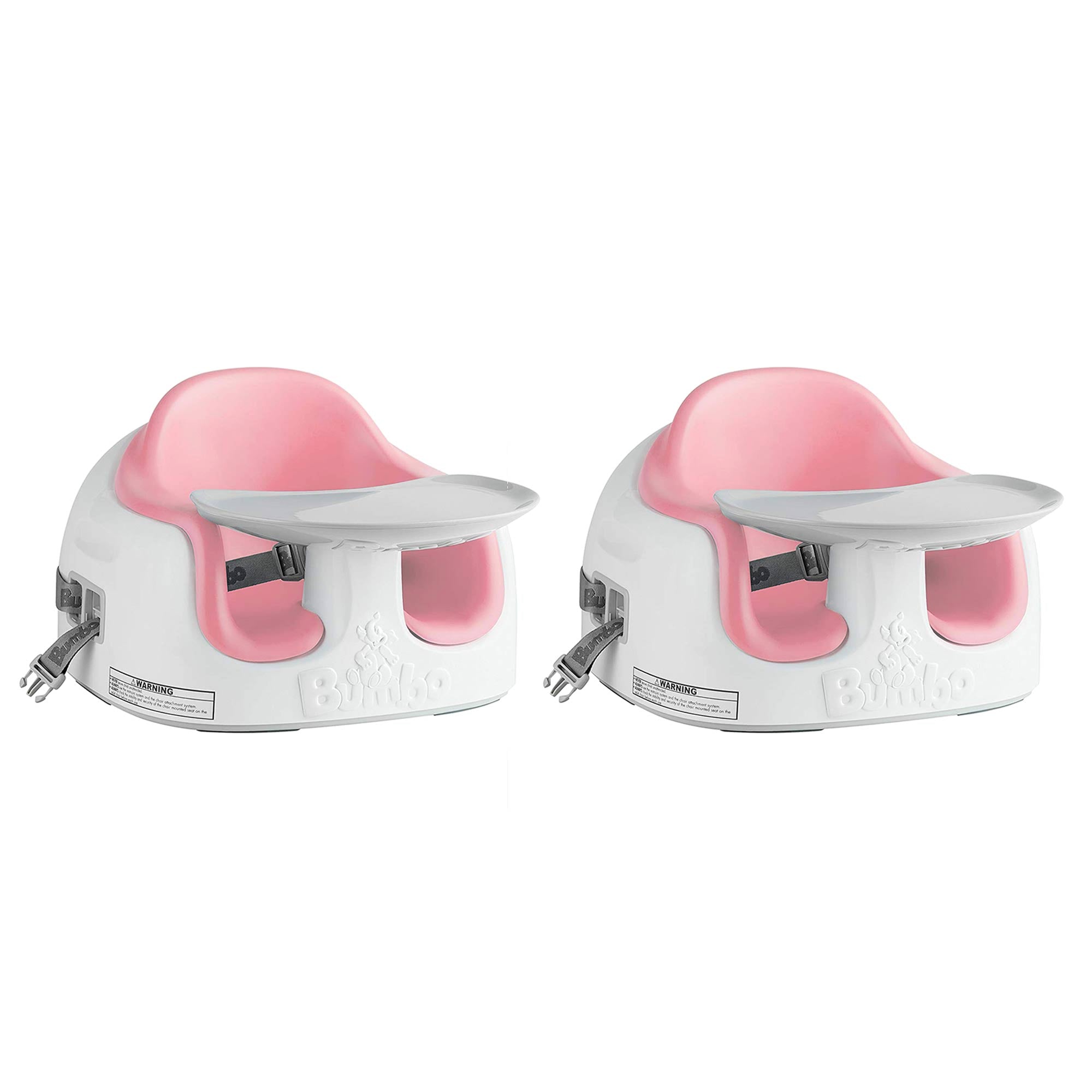 Bumbo Baby Toddler Adjustable 3-in-1 Multi Seat High Chair, Cradle Pink (2 Pack) - VMInnovations