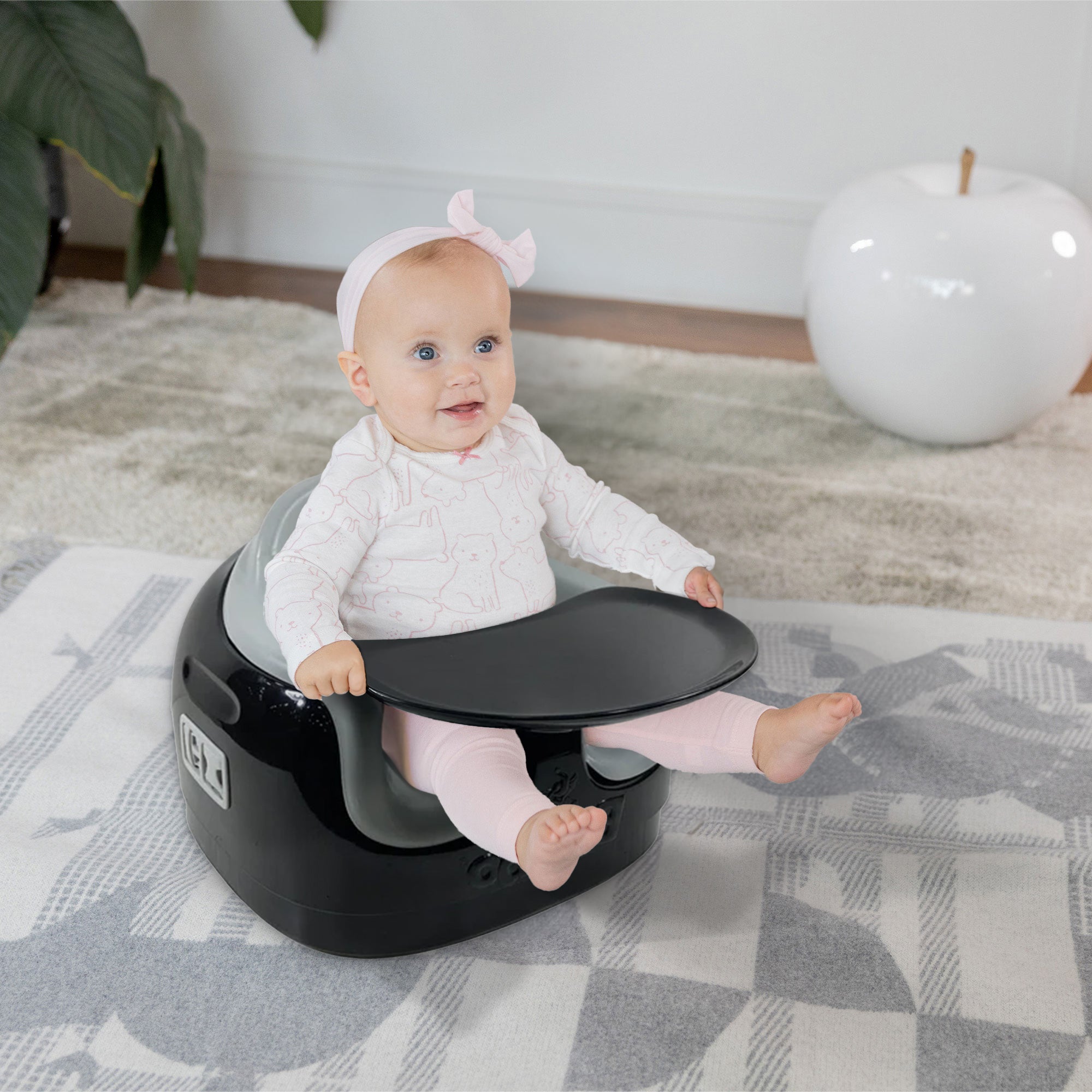 Bumbo Toddler Adjustable 3-in-1 Multi Seat High Chair, Black/Monsoon (2 Pack)