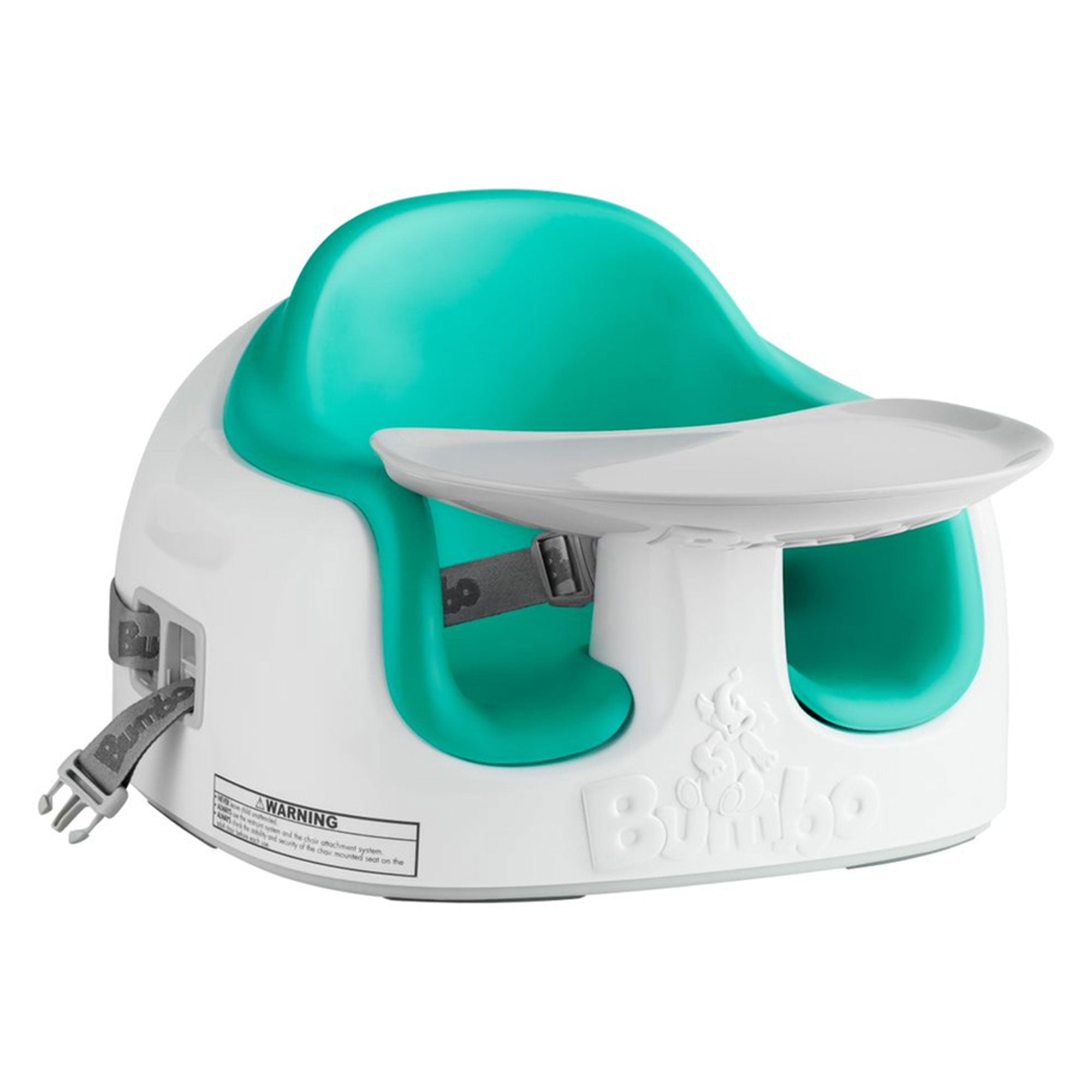 Bumbo Baby Toddler Adjustable 3 In 1 Booster Seat and High Chair, Aqua (2 Pack) - VMInnovations