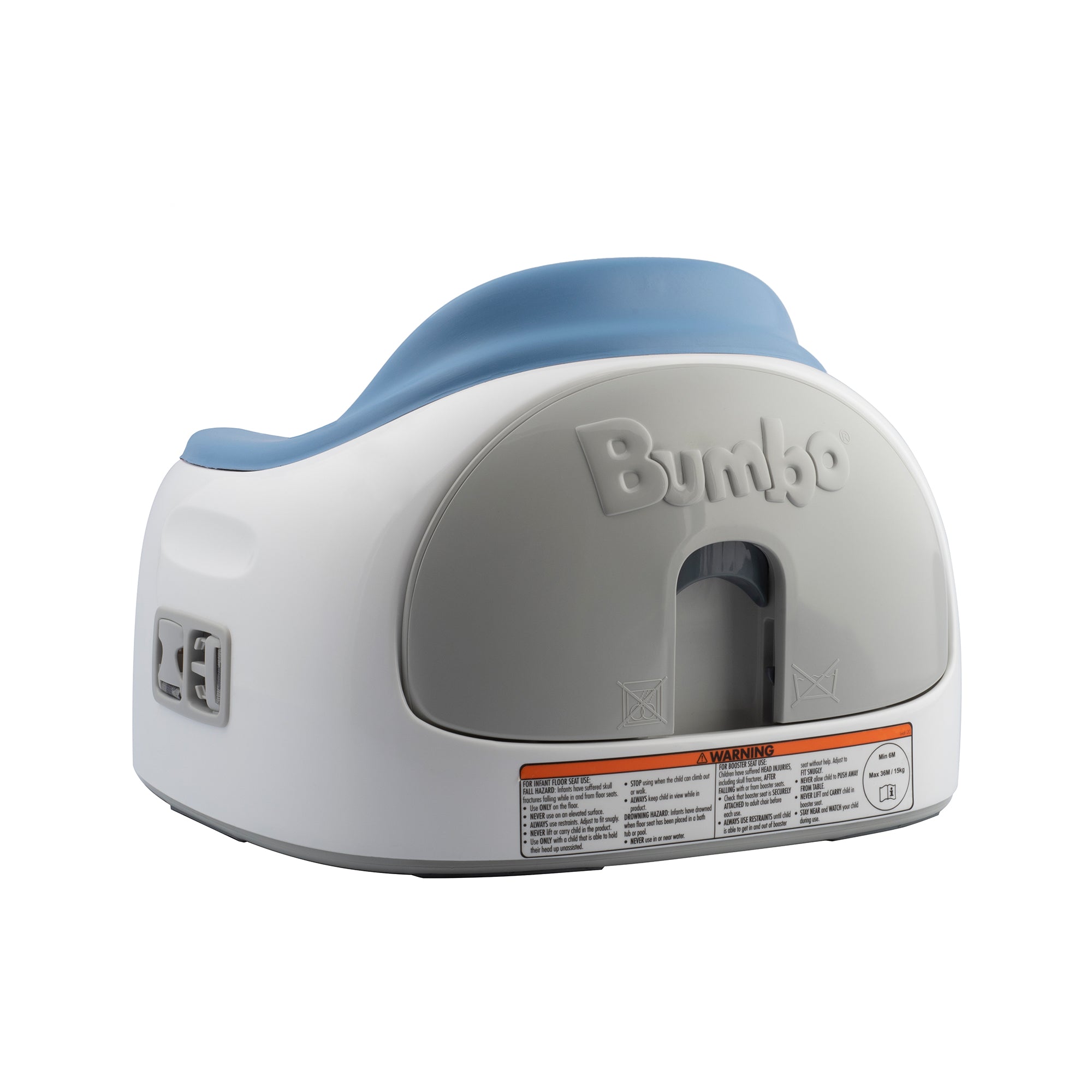 Bumbo Baby Toddler Adjustable 3 In 1 Booster High Chair, Powder Blue (2 Pack) - VMInnovations