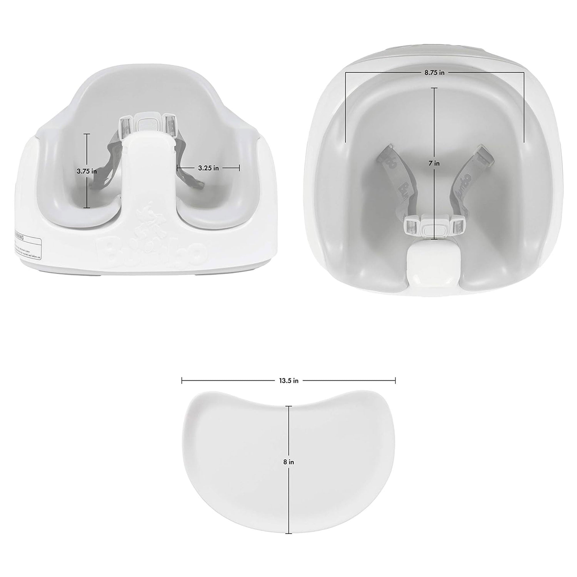 Bumbo Baby Toddler Adjustable 3-in-1 Booster Seat/High Chair, Monsoon (2 Pack)