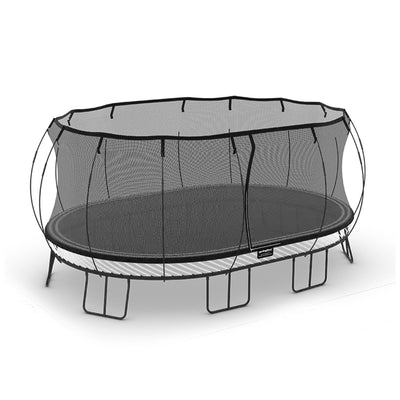 Springfree Trampoline 12' x 19' Trampoline with Basketball FlexrHoop and Ladder