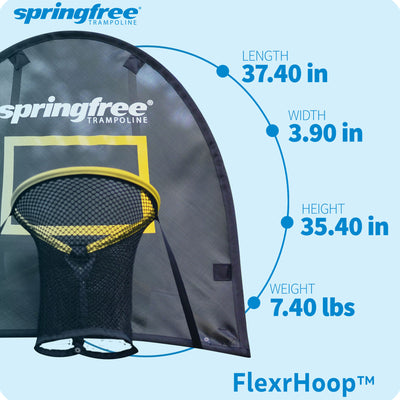 Springfree Trampoline 12' x 19' Trampoline with Basketball FlexrHoop and Ladder