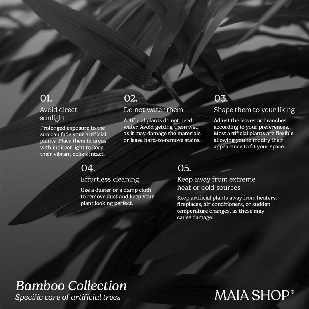 Maia Shop Artificial Bamboo Tree 6 Feet Tall Potted Home Decoration, 71 Inches - VMInnovations