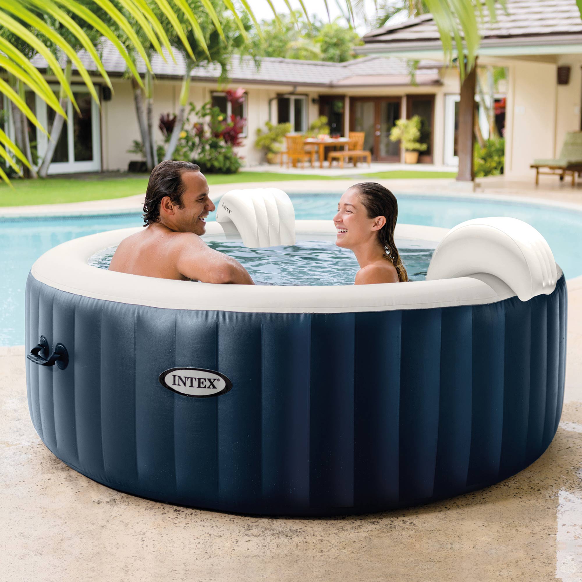 Intex Rechargeable Pool Vacuum Cleaner and Inflatable Hot Tub Bubble Jet Spa - VMInnovations