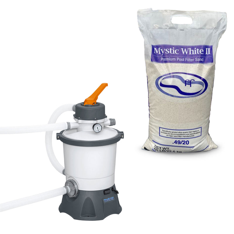 US Silica Mystic II Filter Sand & Bestway Filter Pump for Above Ground Pools